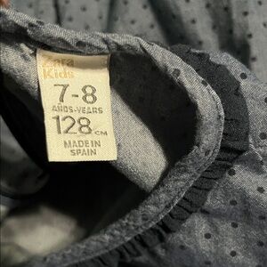 Zara Kids Navy Polka Dot Blouse